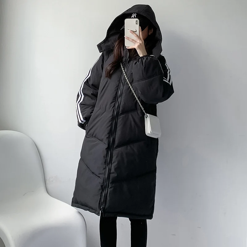 Новинка 2021 зимняя куртка Женская Толстая теплая пуховая хлопковая средней длины