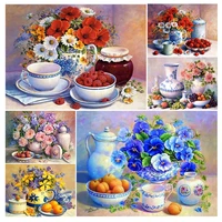 5d diy diamond painting fruit flowers kits full drill square embroidery mosaic art picture of rhinestones home decoration gift