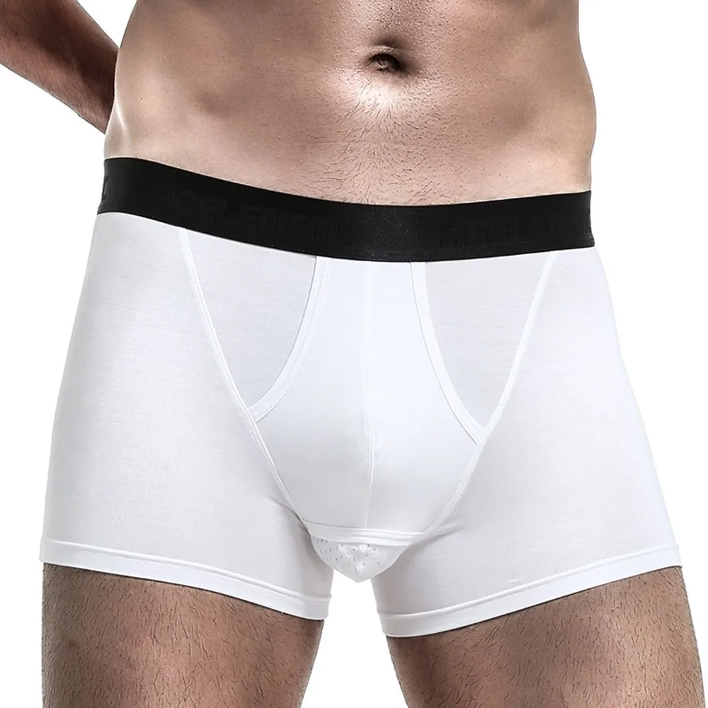 

Men Sexy Modal Seanless Underwear Separation Pouch Boxers Mesh Breathable Pouch Underpants Men Comfy Panties Male Boxer Short