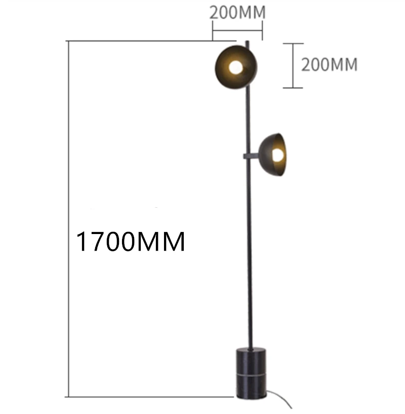 

Double Light Floor Lamp Latest Living Room Floor Lamp Black Floor Lamp Simple and Fashion Design for Modern House