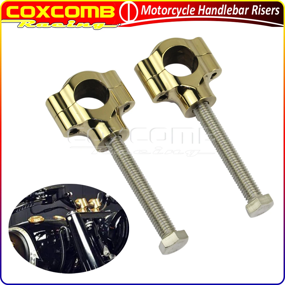 

Мотоциклетный 7/8 "22 мм/25 мм руль из алюминиевого сплава райзеры монтажный зажим комплект для Harley Bobber Chopper Cafe Racer BMW Custom