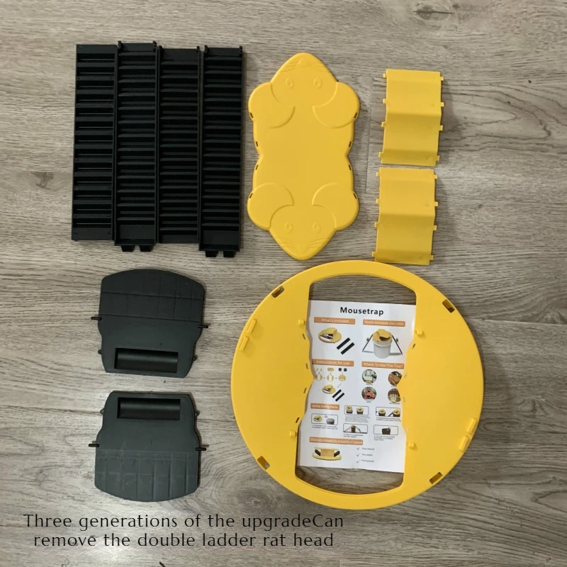 Trampa para ratones inteligente reutilizable, con reinicio autom&aacute;tico, para interior y exterior, con tapa de cubo de pl&aacute;stico-2