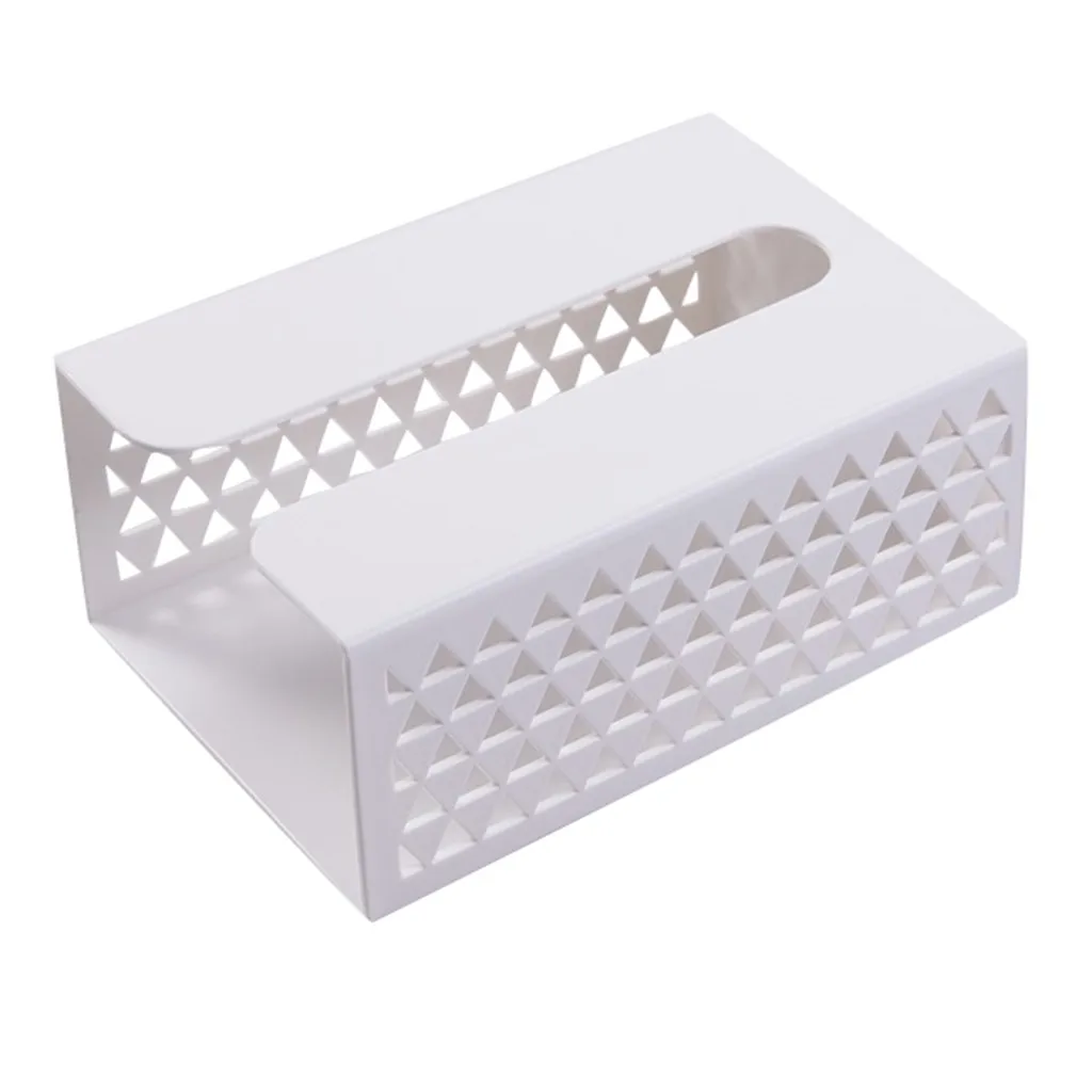 Kitchen Bathroom Punch-free Toilet Tissue Tray Paper Rack Roll Box tool hollow box-adhesive wall tissue storage box |