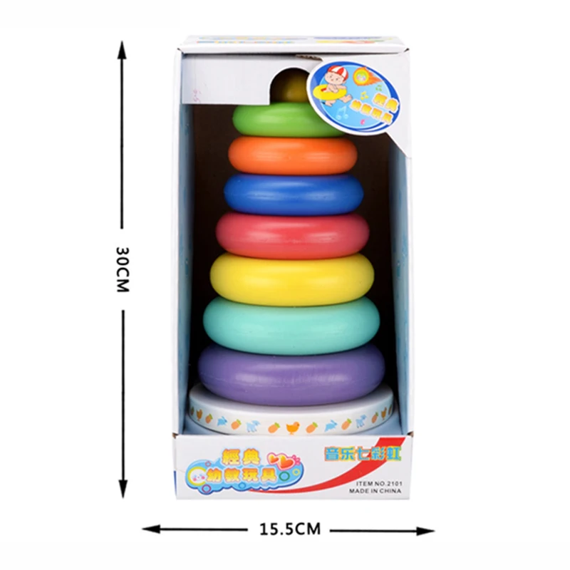 

Baby Toys 6 12 Months Rainbow Stacking Rings Toys for Baby Toddlers Baby Boy Toys Classic Ring Stacking Toy