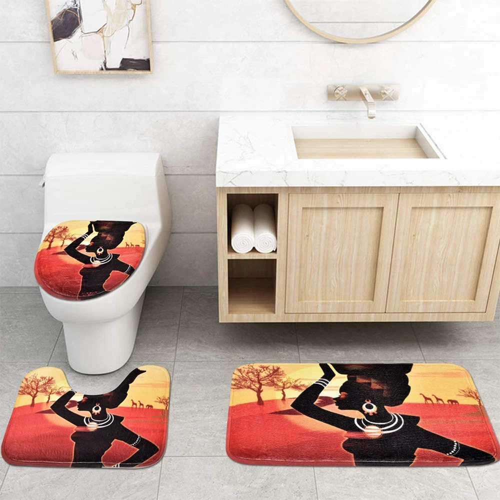 В африканском стиле американская девушка Для женщин душ Шторы набор с