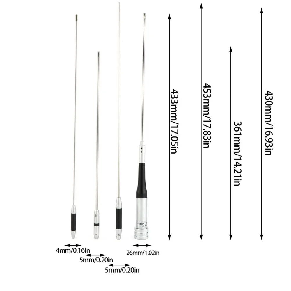 

DualBand Antenna Diamond SG-7900 Mobile Antenna 144 / 430 MHz SG - High dBi Gain Antenna Signal Strong Car Radio Antenna base