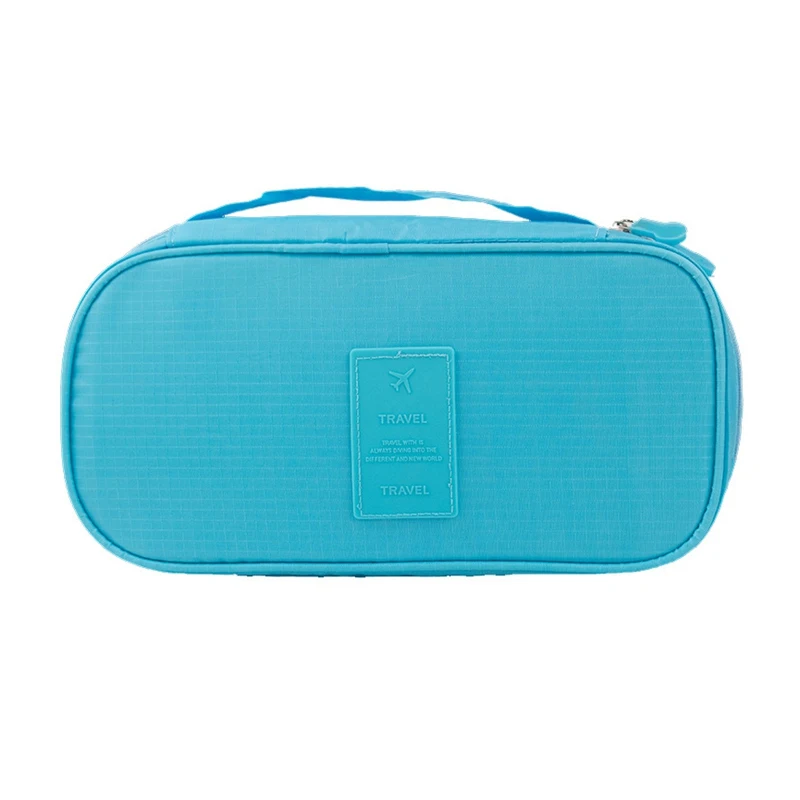 Light Blue Горячая сумка для хранения портативная Одежда Органайзер Нижнее белье сумка для хранения бюстгальтеров тканевая сумка органайзер домашний гардероб - Цвет: Light Blue