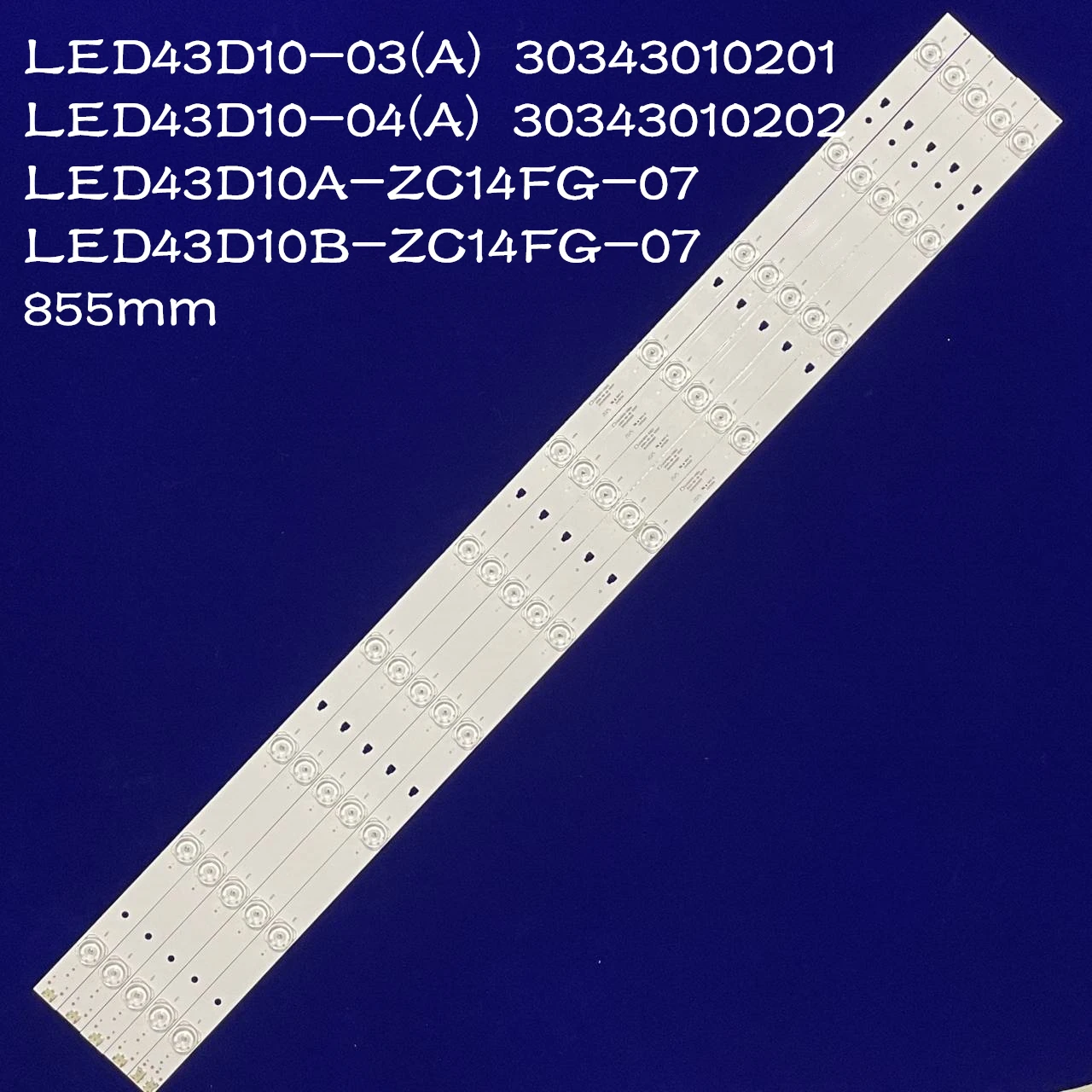 

5PCS LED backlight Strip for 43“ TV FD4351A-LU LED43D10-03А LED43D10-03B X 30343010202/01 LED43D10A LED43D10B-ZC14FG-07