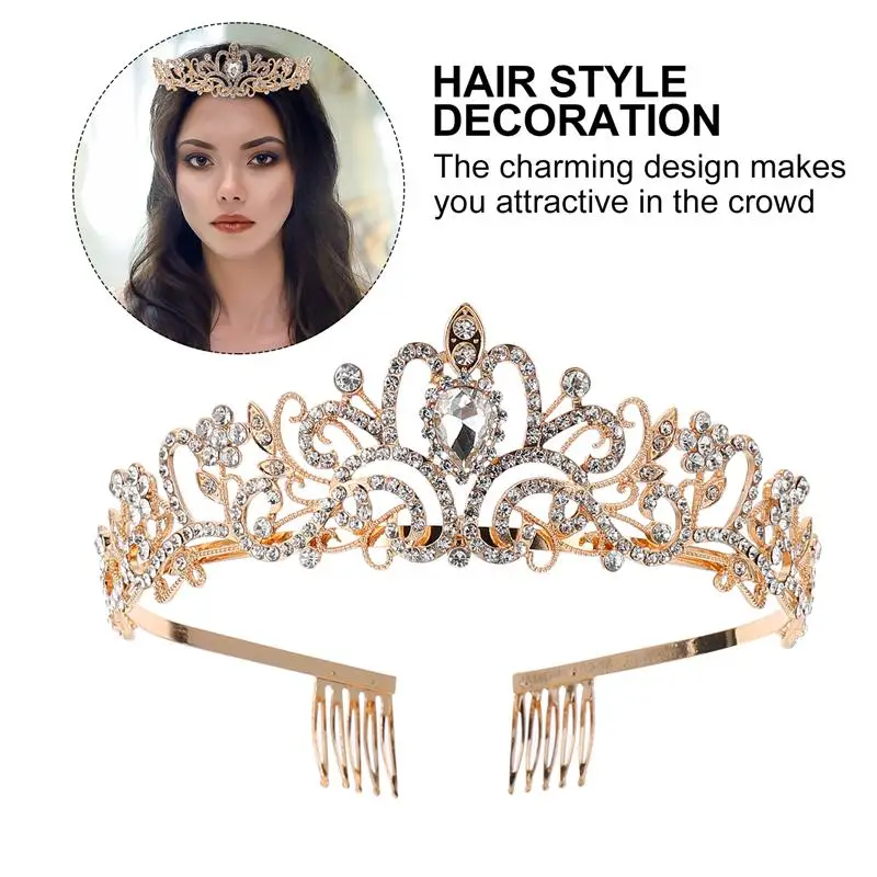 Повязка на голову для невесты 1 шт. костюм с короной красивые кристаллы - купить по
