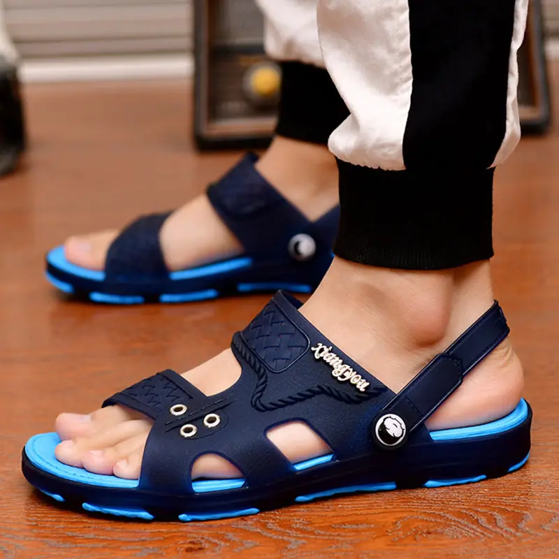 

Cresfimix men cool comfort anti skid beach spring sandals male casual high quality blue stylish sandal shoes sandalias a5756
