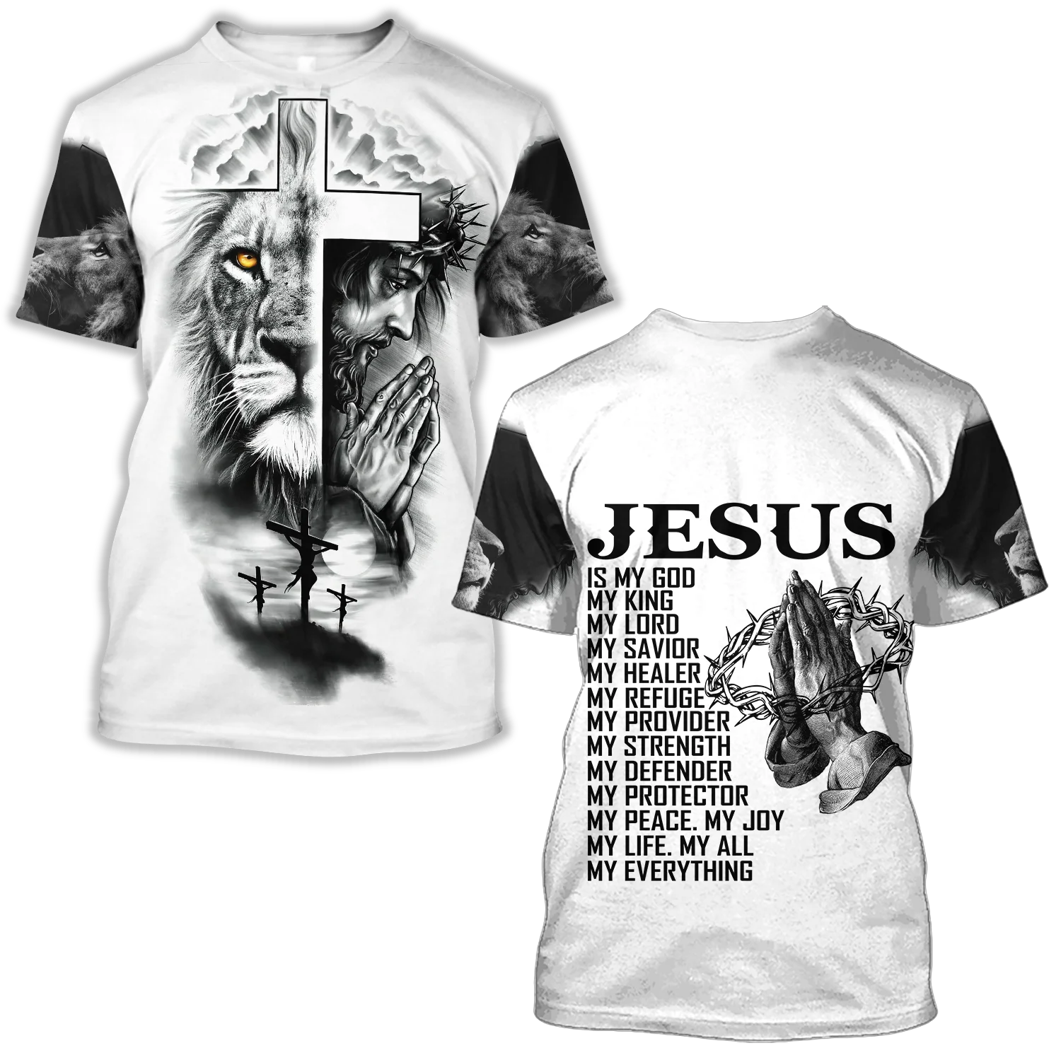 

Jesus Is My God 3D Printed Unisex Men's T-shirt Summer Cool Top Streetwear Women's Tees t-shirt Dropship