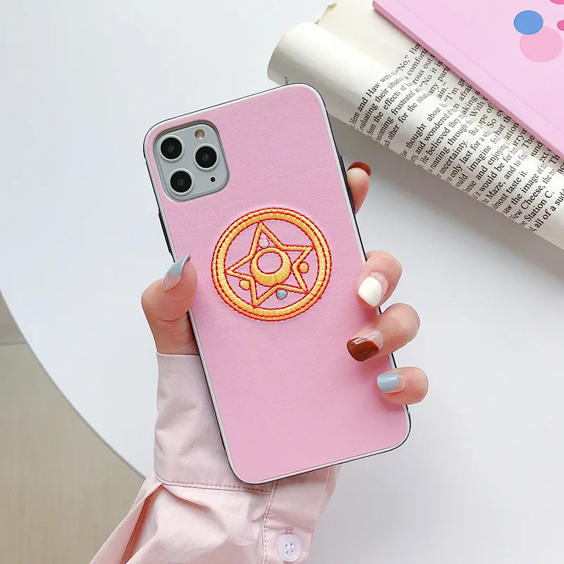 Плюшевый вышитый мультяшный чехол для телефона Сейлор Мун iphone XS Max XR X 8 7 6 Plus милый