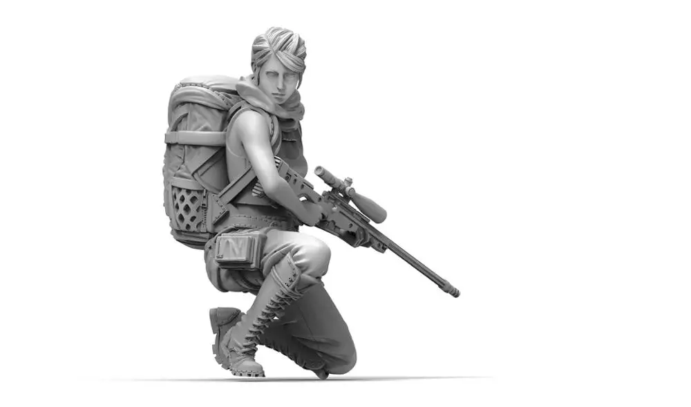 Новинка 1/24 разборная современная женщина сидящая с сумкой Статуэтка из смолы