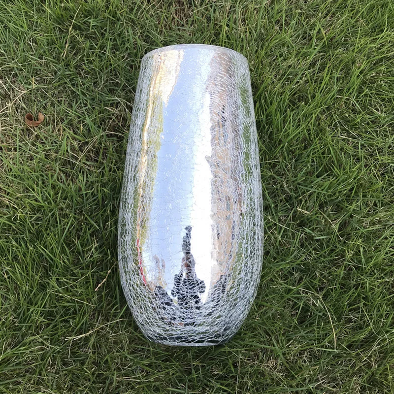 Стеклянная ваза гальваническое покрытие Золотая стеклянные вазы для цветов