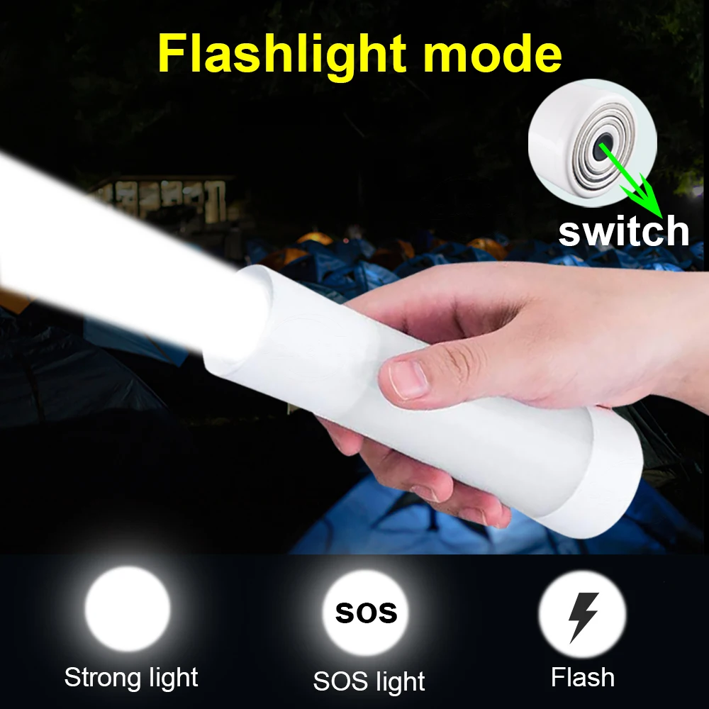 저렴한 2021 최신 휴대용 충전식 LED 손전등 USB 강력한 토치 작업 램프 방수 캠핑 사냥 플래시 라이트 LED 랜턴