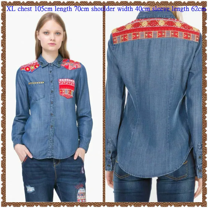 DESIGUAL новинка, Испанский Стиль, ручная роспись, v-образный вырез, блузка(689