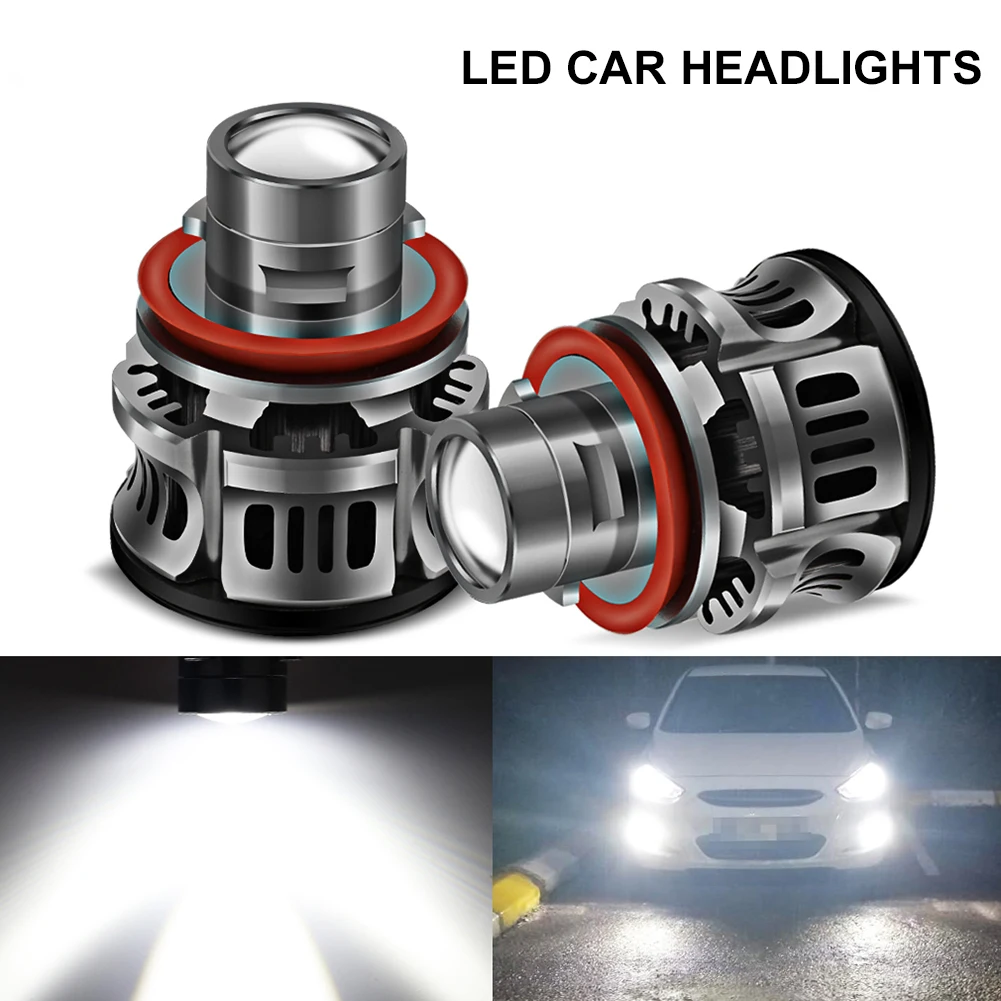 

Car Headlight H11 LED 50W H11 White Error Free Devil Angel Eyes Fog Light Car Lamp 9006 50W 2400LM 6000K car Styling Auto