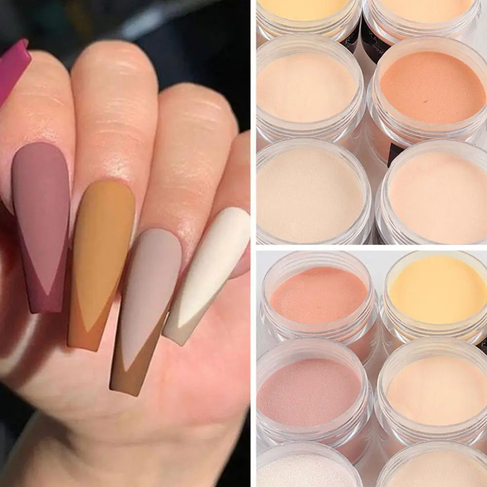 

Light Color Acrylic Powder Nail Extension Design Powder Engraving 3D Pattern Dust Matte For Manicure Design Nail Art Decoration