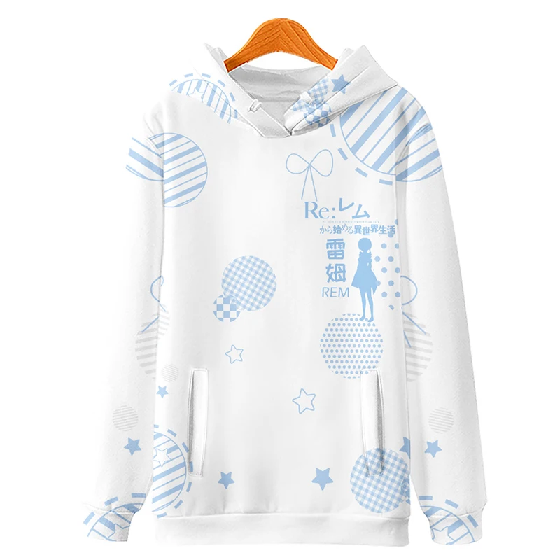 

2021 Re:Life in a different world from zero Hoodies Sweatshirts Fashion Men/Women Sweatshirt Mens Unisex 3D Print Hoodie Clothes