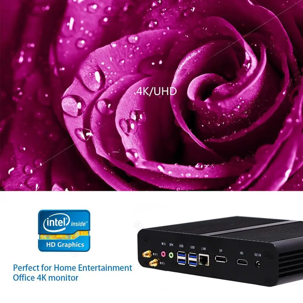 I7 7500U 6500U 8550U 8565U Топ игровой Мини ПК Windows 10 Intel DDR3L DDR4 mSATA SSD Настольный Nuc компьютер AC