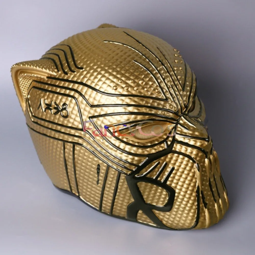 Маска для косплея по мотивам фильма золотисто-черный пантеры Erik Killmonger Panthera Pardus