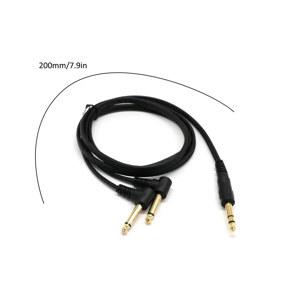 

Guitar Y Cable 5 Feet Gold Plated 6.35mm Male TRS Stereo to Dual 2 x 6.35mm Male TS Mono Right Angle Y Splitter Audio Cable
