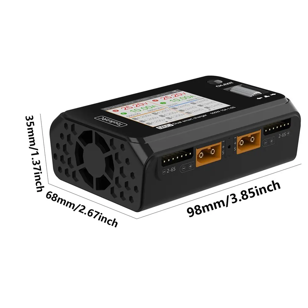 

ToolkitRC M6D 250Wx2 15A Dual Channel MINI Smart Charger Discharger For 2-6S Lipo Battery FPV Model Spare Parts