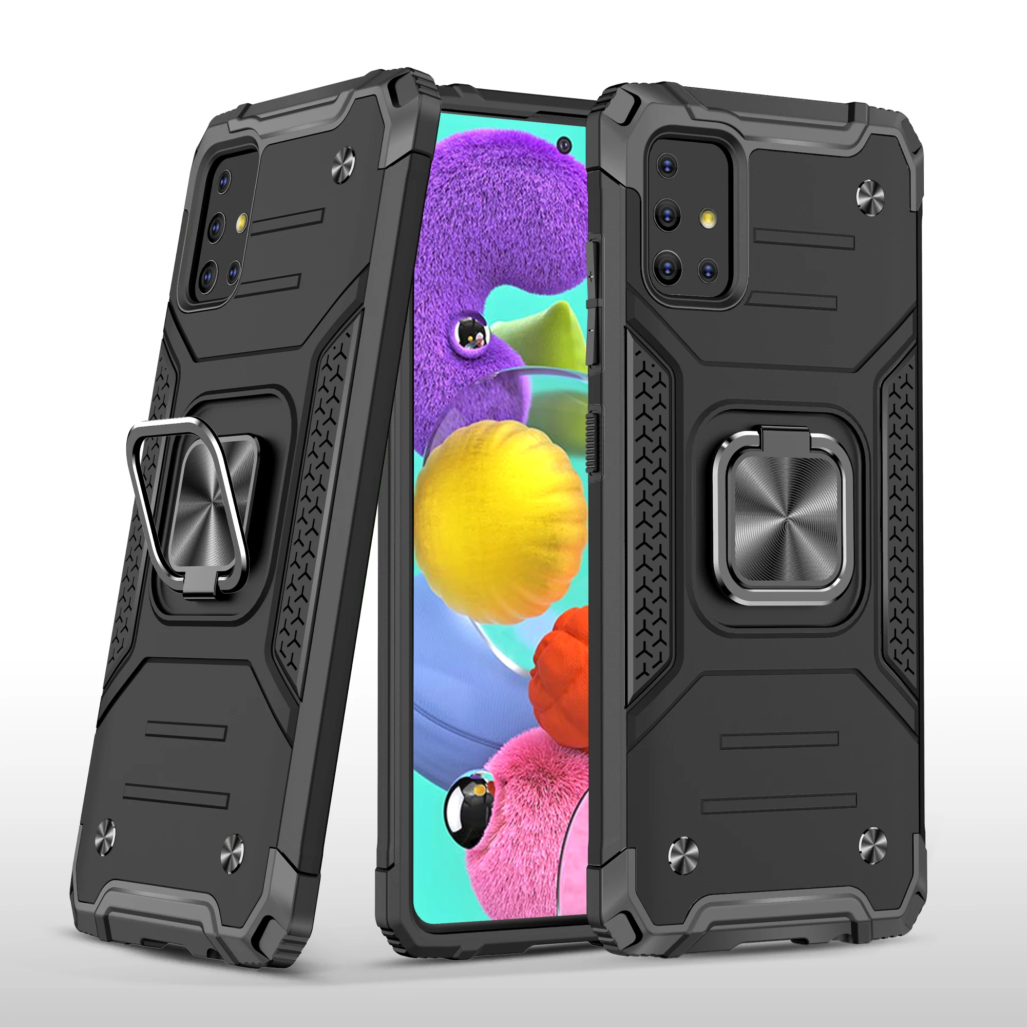 

Cool armor shell anti-fall wear-resistant with magnetic anti-fall ring For Samsung Galaxy A01 A11 A21 A21 A02S A01 Core series