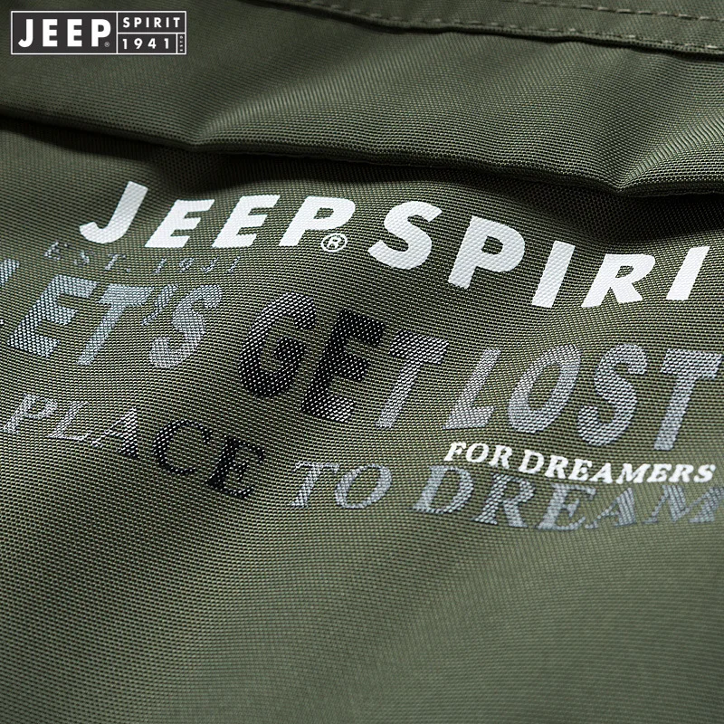 JEEP SPIRIT Новая модная Осенняя военная куртка мужская повседневная с капюшоном воротник Мужская куртка сетчатая верхняя одежда на подкладке ветровка куртка пальто