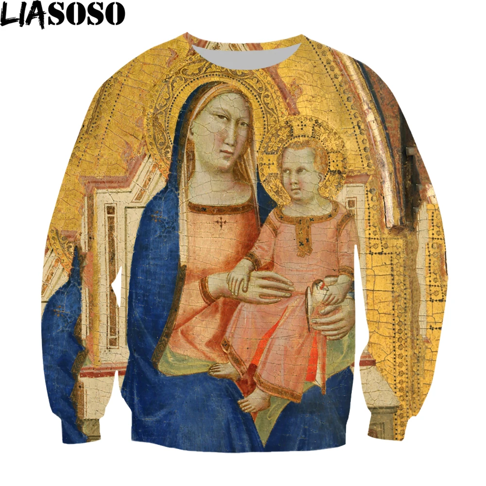 

Свитшот унисекс с 3D-принтом, длинным рукавом и круглым вырезом