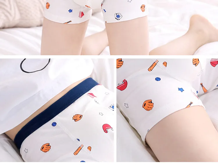 2 шт./лот нижнее белье для мальчиков с героями мультфильмов трусы-боксеры синие