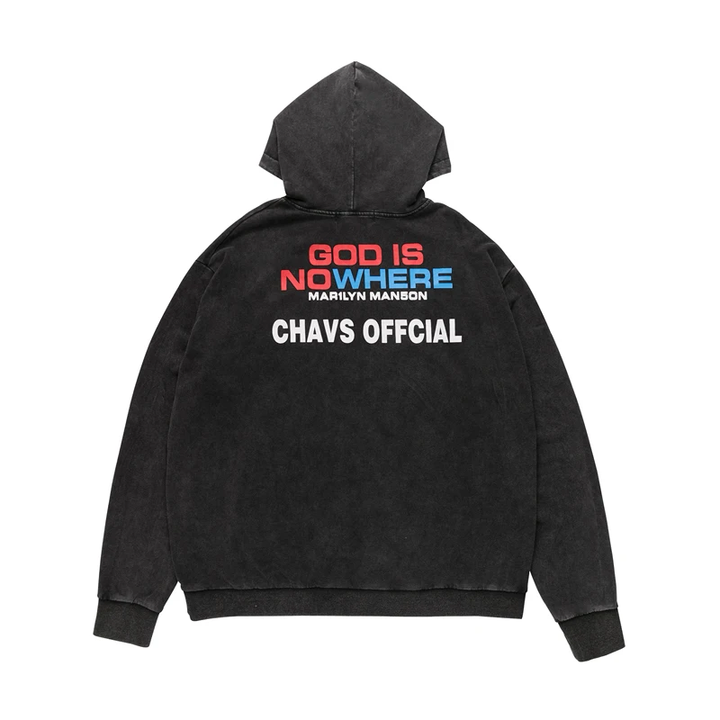 Хип Хоп Уличная мужская толстовка с капюшоном Ретро шаблон Иисусом принт Harajuku