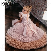 jonany baby princess flower girl dresses appliques bow ball gown birthday pageant robe de demoiselle first communion ceremony