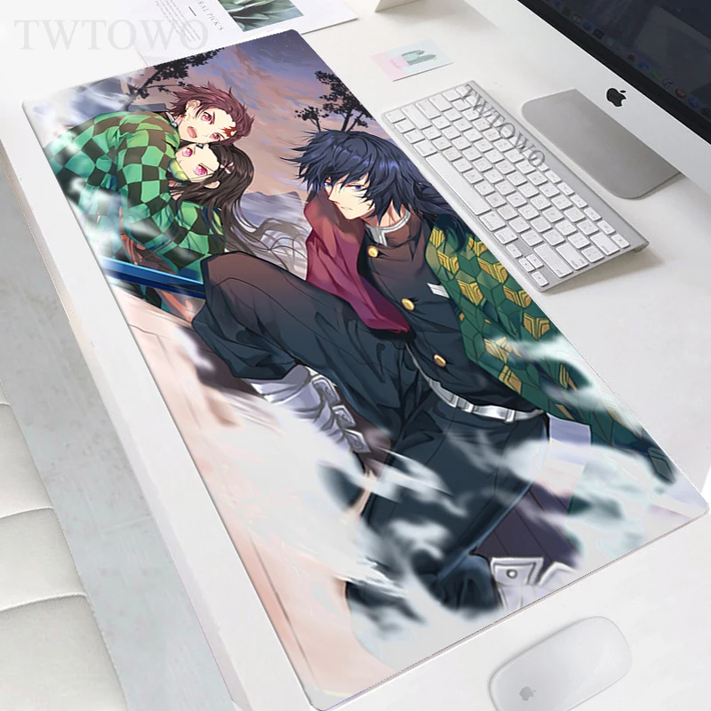 

Mousepad New Large Custom HD Desk Mats Mouse Mat Kimetsu No Yaiba Gamer Soft Laptop Office Anti-slip Mouse Mat Mice Pad
