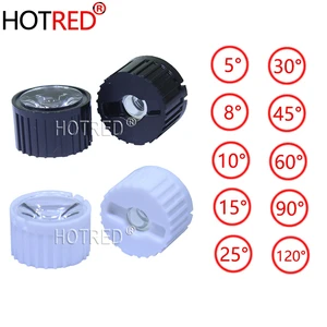 Отражатель для светодиодных линз 1 Вт, 3 Вт, 5 Вт, 30 компл., 20 мм, 5, 15, 30, 45, 60, 90, 120 градусов