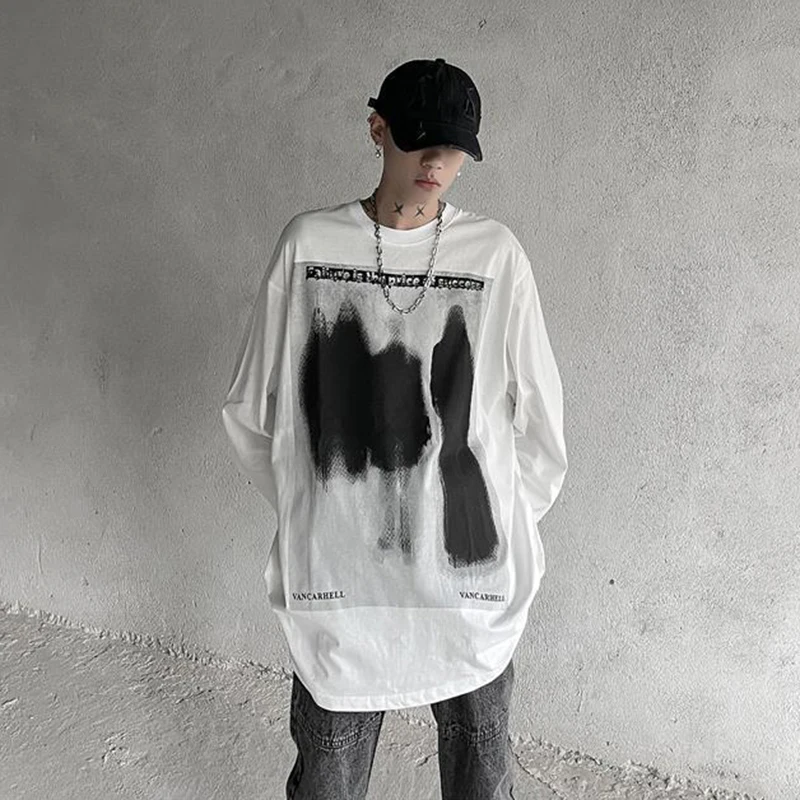 

Футболка мужская с длинным рукавом и графическим принтом, в готическом стиле