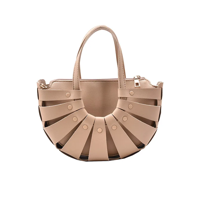 

High-End Texture Small Bag Women's Fashion Woven PU 2021 New Style Simple Messenger Personality Shoulder Bag Trend Handbag