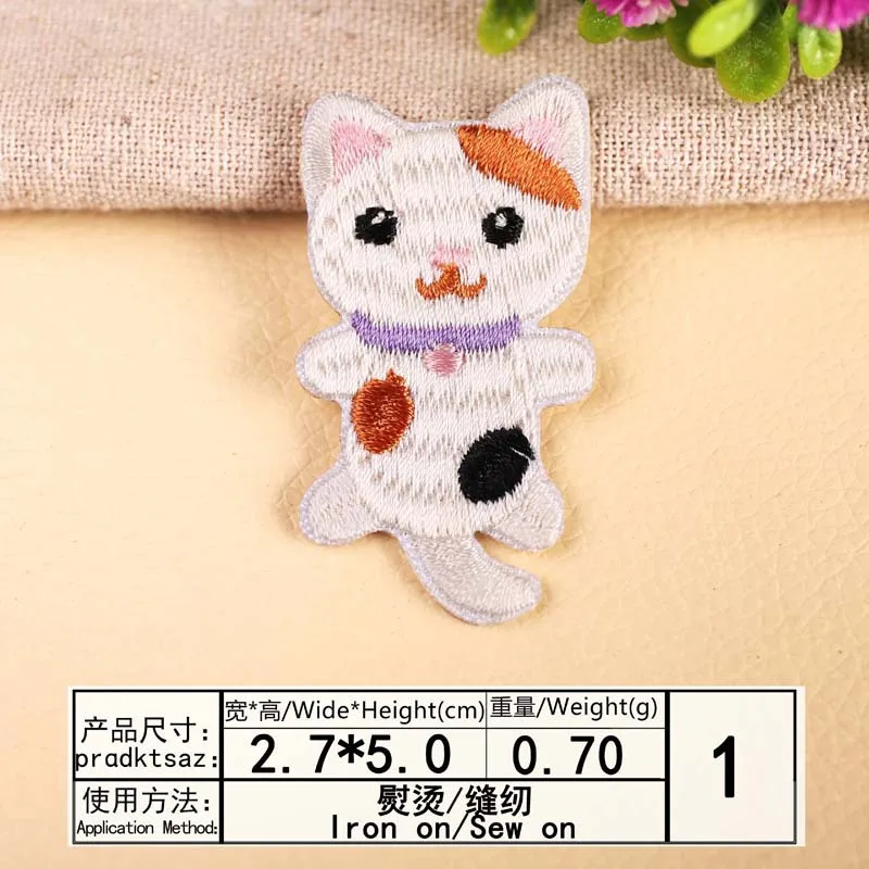 1 шт. Симпатичные термоклейкие нашивки с изображением кошки из мультфильма серия