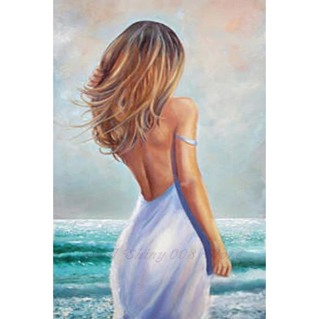 5d алмазная живопись сделай сам летняя пляжная красота полная Алмазная вышивка