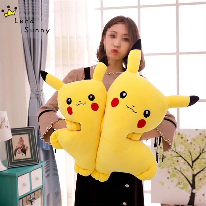50/60 см Kawaii Мягкие плюшевые Мультяшные рюкзаки в виде подушка в форме Пикачу игрушки, Пикачу, мягкие плюшевые игрушки для детей, Juguetes де peluche