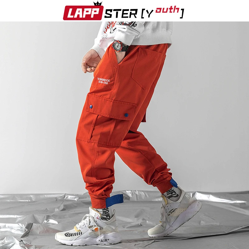 Фото LAPPSTER-Youth мужские уличные брюки для бега 2020 комбинезоны хип-хоп грузовые штаны