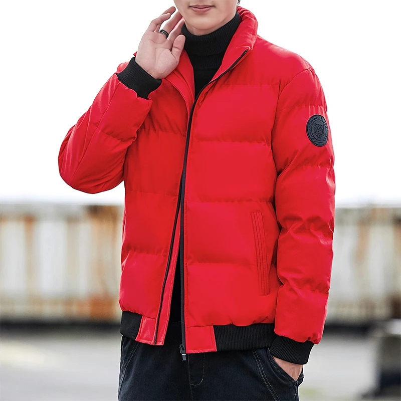 Korean style stand-up collar trend thick padded jacket cotton vest men's winter padded jacket men's winter jacket 2021 new