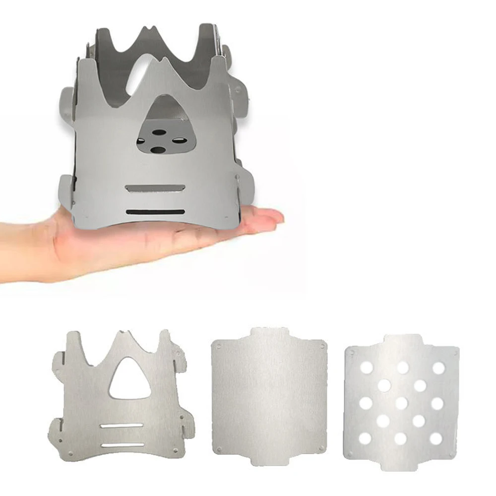 Портативный Мини Открытый Кемпинг плита складной нержавеющей стали Пикник Пешие