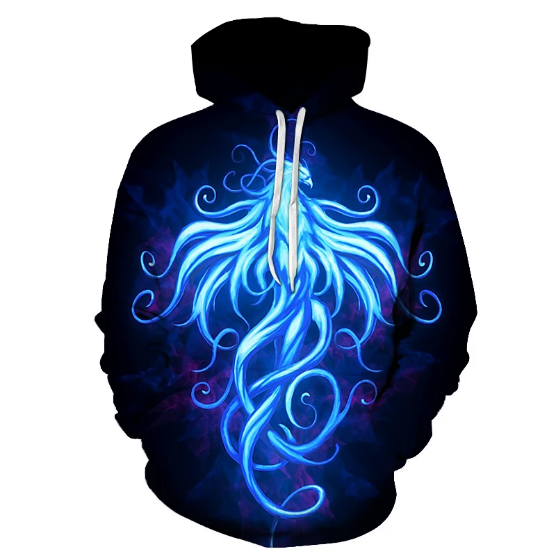 

2021 Autumn Fashion New 3D Print Phoenix Hoodie Sweatshirts Men Women Hoodie Anime Fashion Casual Tracksuits Man's Hooded Coat