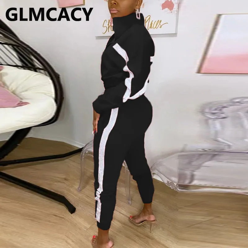 

Women Two Piece Tracksuits Long Sleeve Sweatshirt and Regular Pants Set