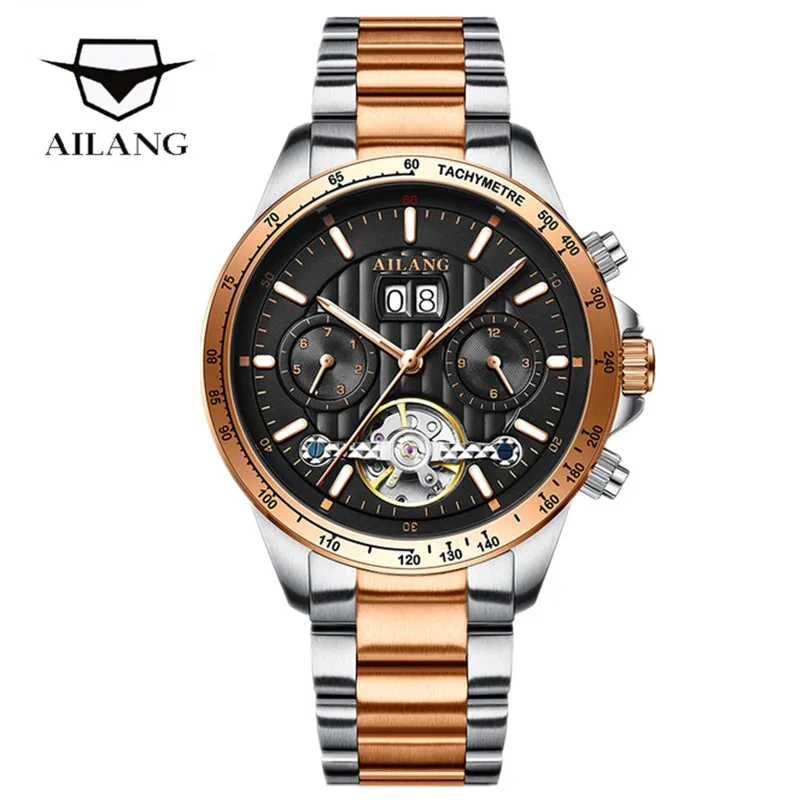 

AILANG Tourbillon механические часы для мужчин Топ бренд Роскошные бизнес автоматические часы мужские часы Relogio Masculino