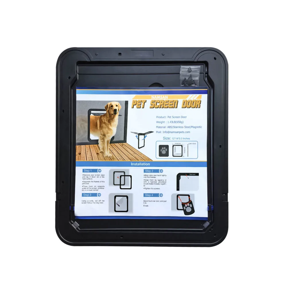 Новейшая дверь для экрана питомца собачья лапа печать двери анти-укуса большая