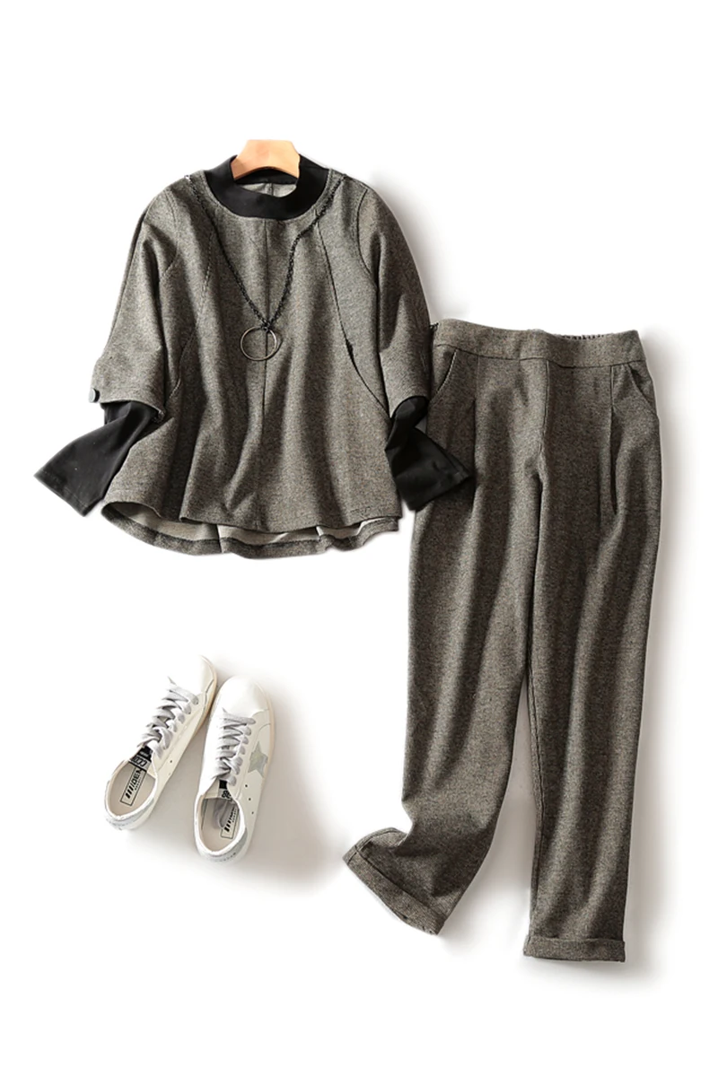 Новинка 2019 Осень-зима Samgpilee полный рукав для офиса девушек пуловер o-образный