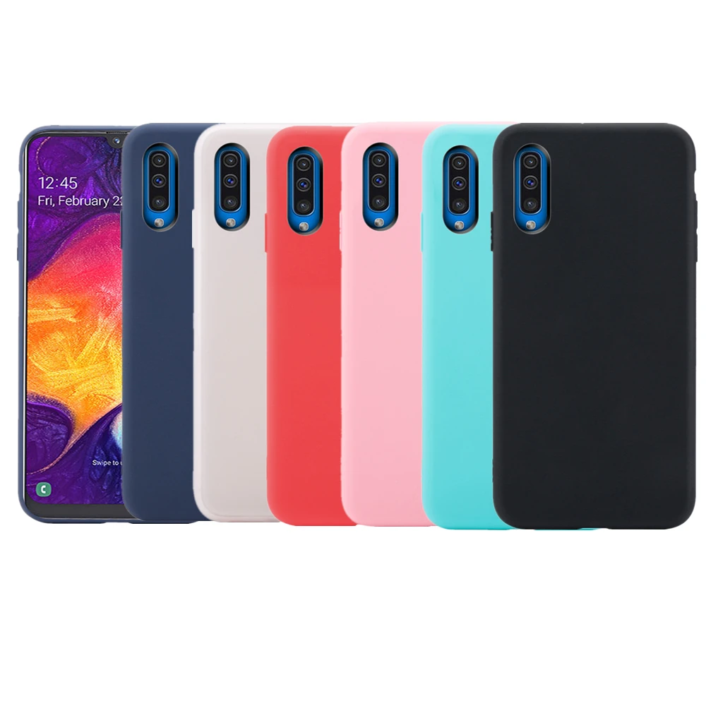 Для samsung Galaxy A50 чехол для телефона мягкий силиконовый карамельный цвет тонкий ТПУ