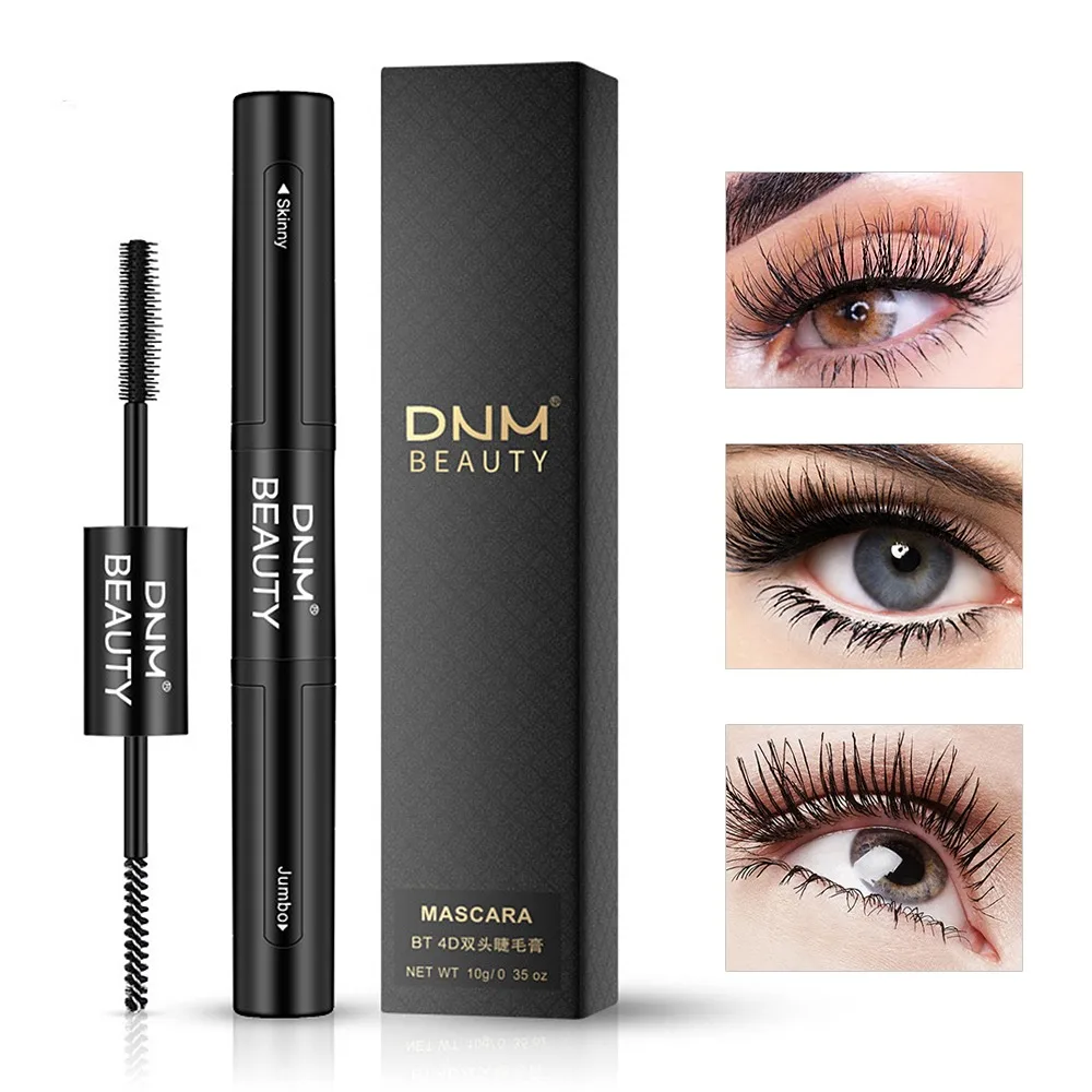 

2 in 1 Mascara Waterproof Lengthens Eye Lash Black White Rimel 4d Curling Maskara Volume 4D Silk Fiber Eyelash Mascara Cosmetics